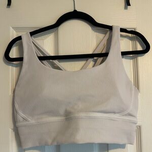 Lululemon energy bra rib WHITE sports bra. Size 12